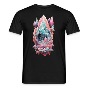 Geologie Edelstein Geode Kunstwerk Design - Männer T-Shirt - Schwarz - Vorne - AI Model Male 178 light (178cm)