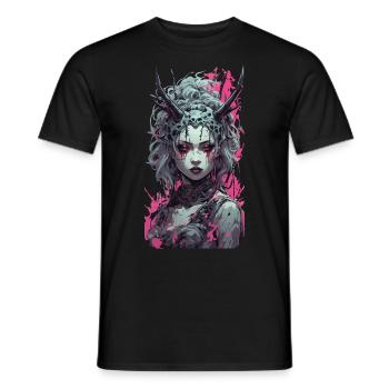 Démons gothiques Esthétique Occulte Streetwear - T-shirt homme - noir - Devant - AI Model Male 178 light (178cm)