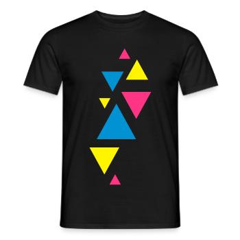 trois formes eckedesign hippie - T-shirt homme - noir - Devant - AI Model Male 178 light (178cm)