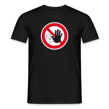 Until here and not further! - Men's T-Shirt - black - Front - AI Model Male 178 light (178cm)