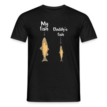 My fish, Daddy´s fish - Männer T-Shirt - Schwarz - Vorne - AI Model Male 178 light (178cm)