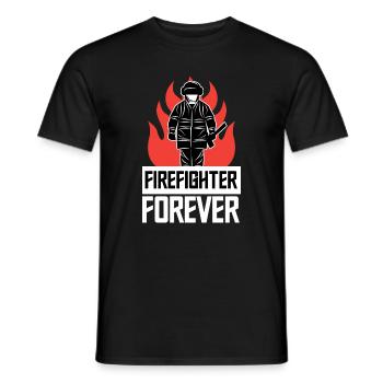 Firefighter Firefighter Fire Statement Rescuer - Men's T-Shirt - black - Front - AI Model Male 178 light (178cm)