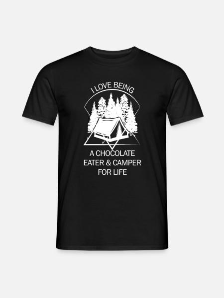 Tent Camping Camper Scout Bivouac - Men's T-Shirt - black