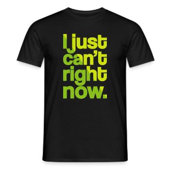 Just Can't (dark) - Men's T-Shirt - black - Front - AI Model Male 178 light (178cm)