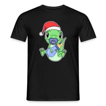 Bébé Lézard Noël - T-shirt homme - noir - Devant - AI Model Male 178 light (178cm)