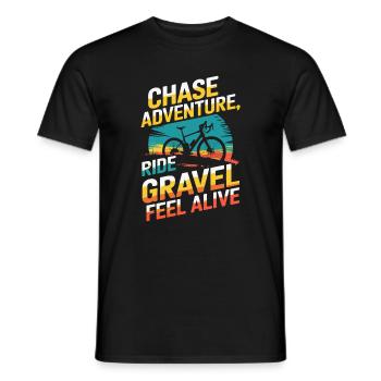 Chase Adventure Ride Kies Fühlt sich lebendig an - Männer T-Shirt - Schwarz - Vorne - AI Model Male 178 light (178cm)