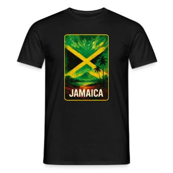 Jamaica Landscape Design - Men's T-Shirt - black - Front - AI Model Male 178 light (178cm)