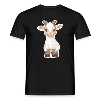 Ziege - Männer T-Shirt - Schwarz - Vorne - AI Model Male 178 light (178cm)