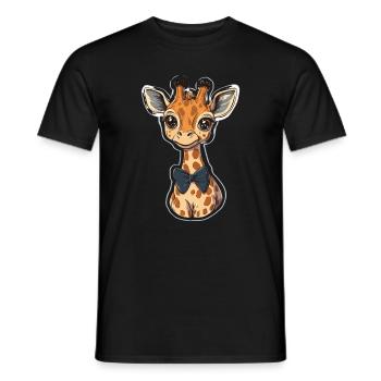 Giraffe - Männer T-Shirt - Schwarz - Vorne - AI Model Male 178 light (178cm)