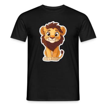 Lion - Men's T-Shirt - black - Front - AI Model Male 178 light (178cm)