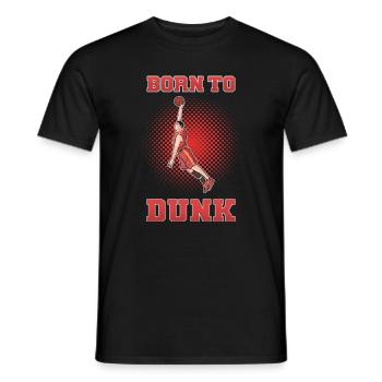 Né pour duker – Diction du basket - T-shirt homme - noir - Devant - AI Model Male 178 light (178cm)