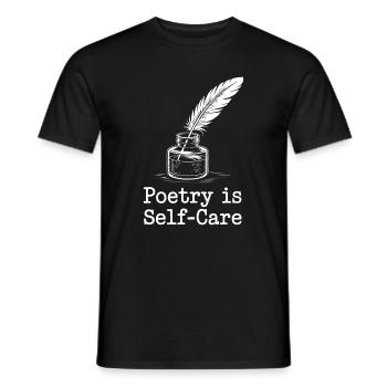 Poetry Is Self-Care - Men's T-Shirt - black - Front - AI Model Male 178 light (178cm)