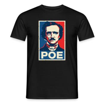 Gothic Literary Portrait Poster - Men's T-Shirt - black - Front - AI Model Male 178 light (178cm)