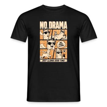 Aucune bande dessinée dramatique Llama Sunshine - T-shirt homme - noir - Devant - AI Model Male 178 light (178cm)