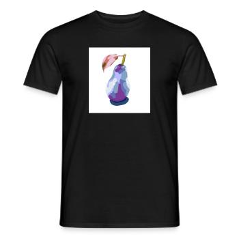 Pear in Pastels Abstract - Men's T-Shirt - black - Front - AI Model Male 178 light (178cm)