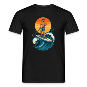  Funny SUP Paddleboard Board Stand Up paddel - Männer T-Shirt - Schwarz - Vorne - AI Model Male 178 light (178cm)