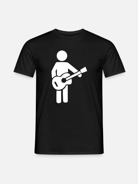 Guitariste Silhouette Music Design - T-shirt homme - noir