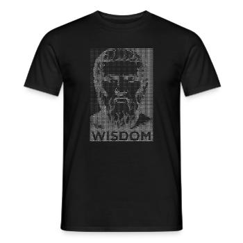 Aristoteles ASCII-Porträt - Männer T-Shirt - Schwarz - Vorne - AI Model Male 178 light (178cm)