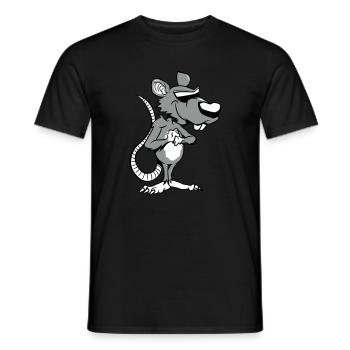 ratte fies gemein sonnenbrille - Männer T-Shirt - Schwarz - Vorne - AI Model Male 178 light (178cm)