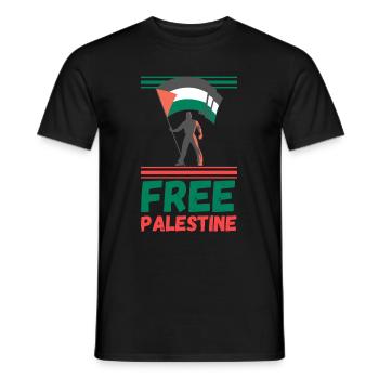 Free Palestine Palestine Peace Freedom - Men's T-Shirt - black - Front - AI Model Male 178 light (178cm)