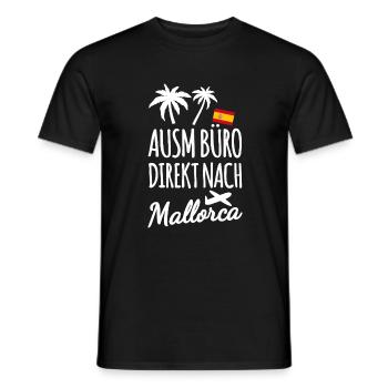 Büromensch in Mallorca - Männer T-Shirt - Schwarz - Vorne - AI Model Male 178 light (178cm)