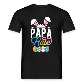 Papa Lapin - T-shirt homme - noir - Devant - AI Model Male 178 light (178cm)