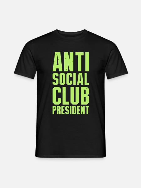 Anti social club president - Men's T-Shirt - black