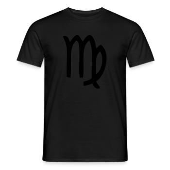 signe astrologique vierge - T-shirt homme - noir - Devant - AI Model Male 178 light (178cm)
