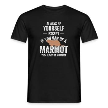 Be a marmot marmot zookeeper - Men's T-Shirt - black - Front - AI Model Male 178 light (178cm)