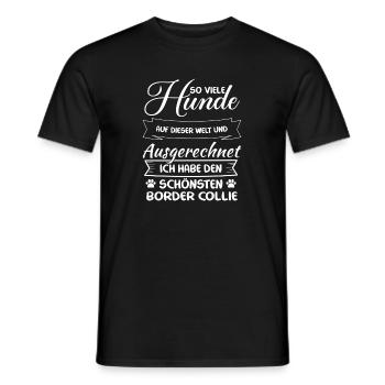 Schönster Border Collie - Border Collie - Männer T-Shirt - Schwarz - Vorne - AI Model Male 178 light (178cm)