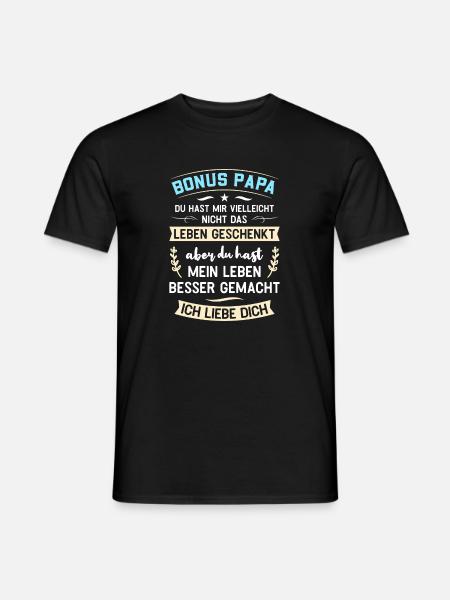 BONUS PAPA ICH LIEBE DICH - Männer T-Shirt - Schwarz