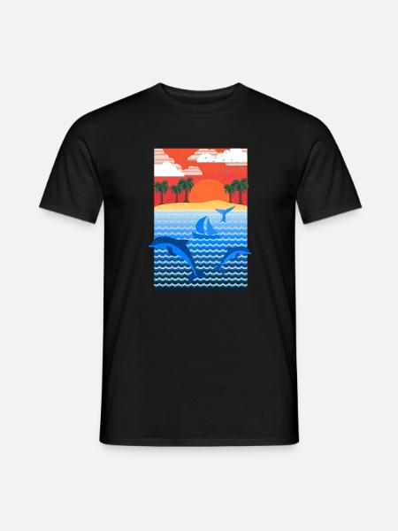 Landscape (Paradise) - Men's T-Shirt - black