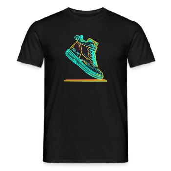 Sneaker Neon - Männer T-Shirt - Schwarz - Vorne - AI Model Male 178 light (178cm)