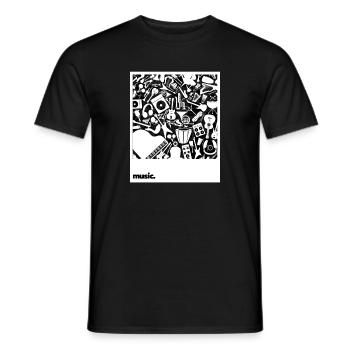 Music Collection - Men's T-Shirt - black - Front - AI Model Male 178 light (178cm)