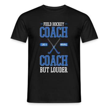 Hockey hockey de hockey coach - T-shirt homme - noir - Devant - AI Model Male 178 light (178cm)