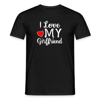 I Love My Girlfriend: Liebe zeigen - Männer T-Shirt - Schwarz - Vorne - AI Model Male 178 light (178cm)