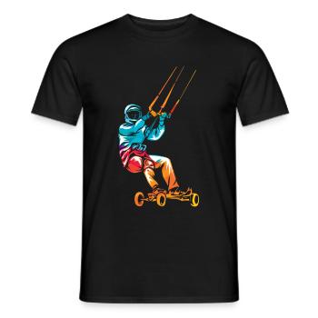 Kite landboarding - T-shirt homme - noir - Devant - AI Model Male 178 light (178cm)