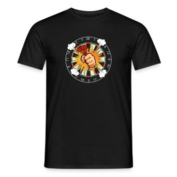 Dartboard Comic Boom - Männer T-Shirt - Schwarz - Vorne - AI Model Male 178 light (178cm)