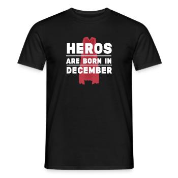 Heros Are In January Tshirt Man Woman Gift - Men's T-Shirt - black - Front - AI Model Male 178 light (178cm)