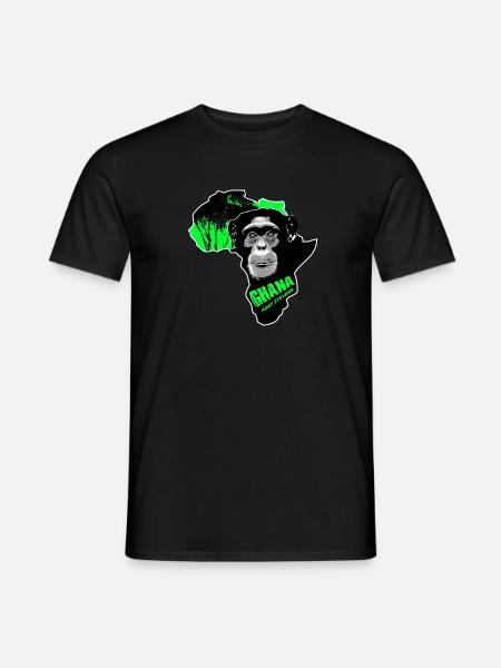 Ghana - Chimpanzees - Men's T-Shirt - black