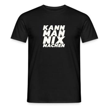 Kann man nix machen - Männer T-Shirt - Schwarz - Vorne - AI Model Male 178 light (178cm)