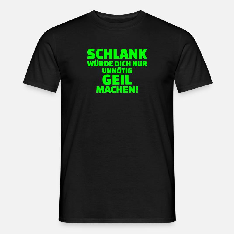 Schlank - Männer T-Shirt - Schwarz