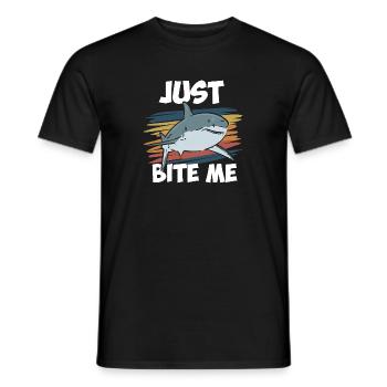 Just Bite Me - Männer T-Shirt - Schwarz - Vorne - AI Model Male 178 light (178cm)