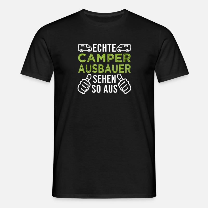 Camper - Van - Ausbauer - Männer T-Shirt - Schwarz
