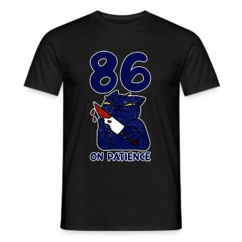 86 Sur la patience 4 - T-shirt homme - noir - Devant - AI Model Male 178 light (178cm)