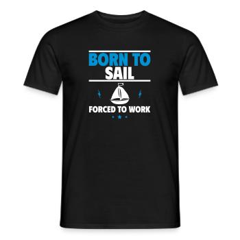 Born to Sail,Ship,Captain,Sailboat - Men's T-Shirt - black - Front - AI Model Male 178 light (178cm)