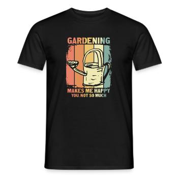 Gardener's garden - Men's T-Shirt - black - Front - AI Model Male 178 light (178cm)