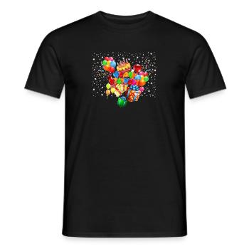 Joyeux anniversaire anniversaire gâteau cadeaux - T-shirt homme - noir - Devant - AI Model Male 178 light (178cm)