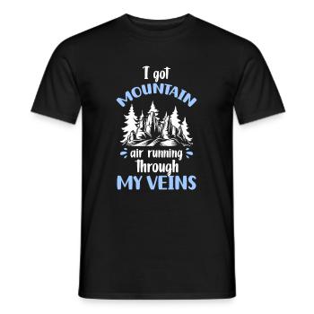 Nature Conservation Wood Mountains - T-shirt homme - noir - Devant - AI Model Male 178 light (178cm)