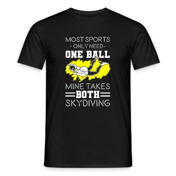 Skidiving Parasailing Springen Flugsport - Männer T-Shirt - Schwarz - Vorne - AI Model Male 178 light (178cm)